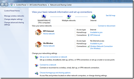 Vista Network Setup